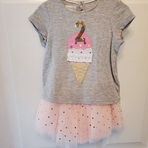 Mud Pie Baby Girls Second Birthday Two Piece Set